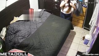 Young Latin couple has sex under the sheets