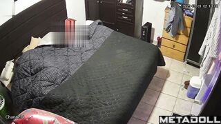 Young Latin couple has sex under the sheets