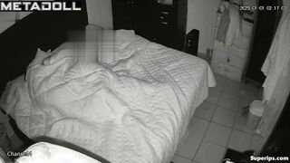 Young Latin couple has sex under the sheets