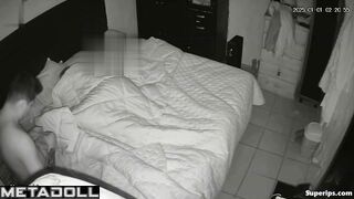 Young Latin couple has sex under the sheets