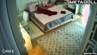 American girl masturbates watching hentai