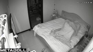 Swedish newly married couple fuck on their bed hard live