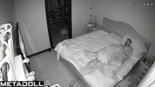 Swedish newly married couple fuck on their bed hard live