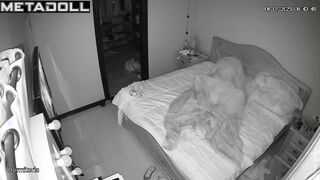 Swedish newly married couple fuck on their bed hard live