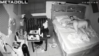 Big tits French brunette step-mom fucks with an old man spy cam