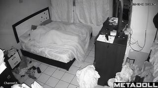 Naughty naked French brunette MILF sex in the living room