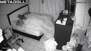 Naughty naked French brunette MILF sex in the living room