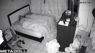 Naughty naked French brunette MILF sex in the living room