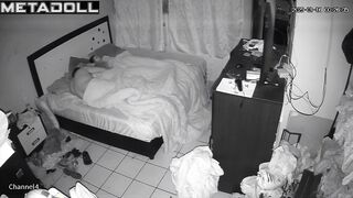 Naughty naked French brunette MILF sex in the living room