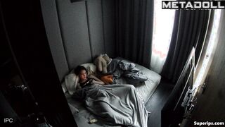 Naughty petite girl masturbates