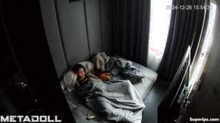 Naughty petite girl masturbates