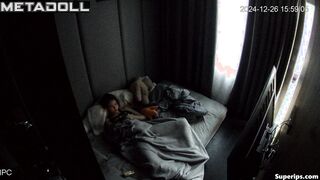 Naughty petite girl masturbates
