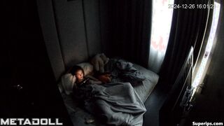 Naughty petite girl masturbates