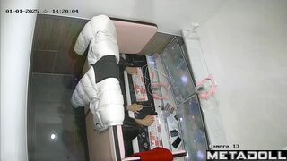 Korean gamer couple groping each other