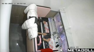 Korean gamer couple groping each other