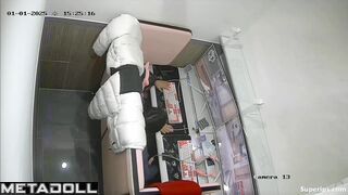Korean gamer couple groping each other