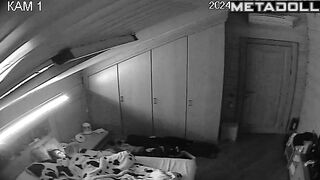 Big ass Swiss brunette wife rubs her pussy while watching old/young porn