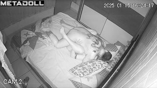 My neighbours fuck wildly in their bed spy cam