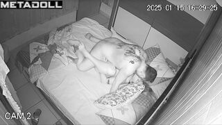 My neighbours fuck wildly in their bed spy cam