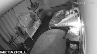 Real Canadian newly married couple having sex in their messy room live HD