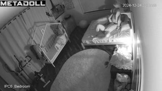 Real Canadian newly married couple having sex in their messy room live HD
