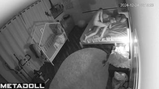 Real Canadian newly married couple having sex in their messy room live HD