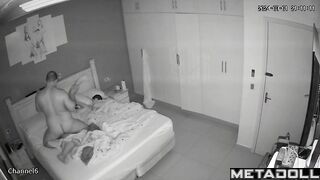 Naked Ukrainian brunette step-mom sucks old cock and got cum live