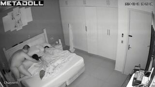 Naked Ukrainian brunette step-mom sucks old cock and got cum live