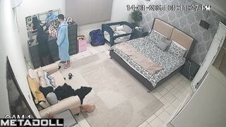 Chubby busty Israeli brunette mature wife gives her husband a sloppy blowjob real spy cam