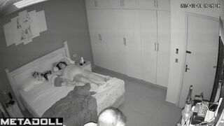 Horny Swedish brunette woman gets fucked in her daughter’s room hidden IP cam