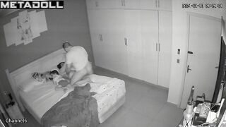 Horny Swedish brunette woman gets fucked in her daughter’s room hidden IP cam