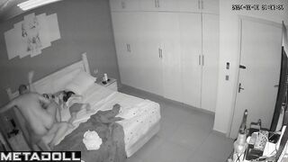 Horny Swedish brunette woman gets fucked in her daughter’s room hidden IP cam