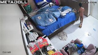Beautiful Italian dirty couple having sex before going to sleep hidden camera