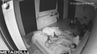 Amazing Ukrainian new couple fuck brutally in their bed hidden cam