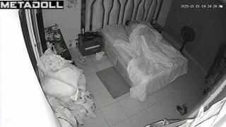 My amazing parents fuck in the bedroom hidden IP camera