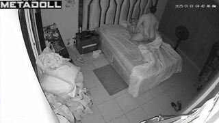 My amazing parents fuck in the bedroom hidden IP camera