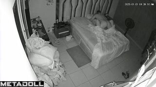 My amazing parents fuck in the bedroom hidden IP camera