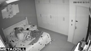 Perverse English brunette MILF gets fucked while watching porn real spy cam