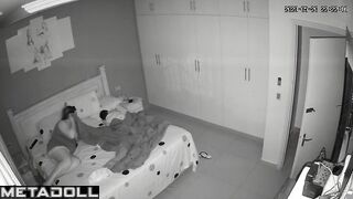 Perverse English brunette MILF gets fucked while watching porn real spy cam