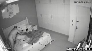 Perverse English brunette MILF gets fucked while watching porn real spy cam