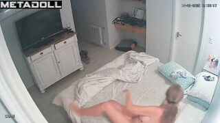 Single British mom rubs her shaved pussy with a vibrator