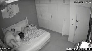 Chunky Italian brunette woman sucks old cock and got cum spy cam