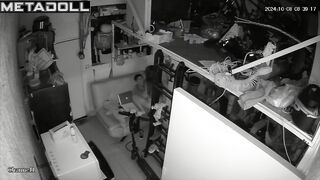 Real Russian newly married couple having sex in their messy room hidden IP camera