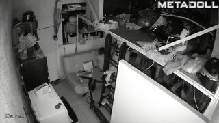 Real Russian newly married couple having sex in their messy room hidden IP camera