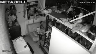 Real Russian newly married couple having sex in their messy room hidden IP camera