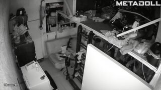 Real Russian newly married couple having sex in their messy room hidden IP camera