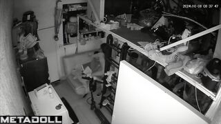 Real Russian newly married couple having sex in their messy room hidden IP camera