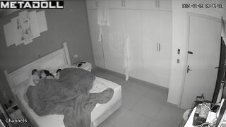 Real Romanian couple having sex in their bed wildly voyeur cam