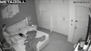 Real Romanian couple having sex in their bed wildly voyeur cam