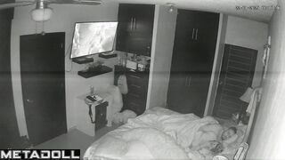 My friend's amazing parents having sex wildly in their bed hidden cam